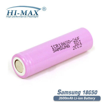 Batería de la linterna del li-ion 2600mah 18650